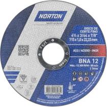 Disco de Corte Fino Bna 12/ 115x1,0x22x23mm- Norton