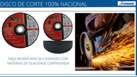 Disco De Corte Fino Inox 4.1/2 X 7/8 Esmerilhadeira - INATEC - KIT C/ 100 DISCOS