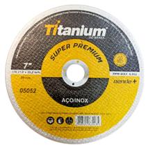 Disco de corte fino para metal e inox 7" x 7/8" x 1,6 mm - Super Premium - Titanium