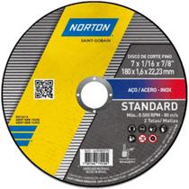 Disco de Corte Fino Standard 180x1,6x22,23mm 8.500 RPM - 66252850173 - NORTON