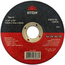 Disco de Corte Inox 4.1/2" x 7/8" - 40563 - HTOM