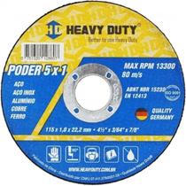 DISCO DE CORTE INOX 5X1V 115X1,0X22,2 - 10 Unidades DISCO DE CORTE INOX 5X1V 115X1,0X22,2 - 10 Unidades