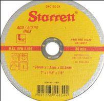 Disco de corte inox starrett 7x1.6 dac180-24