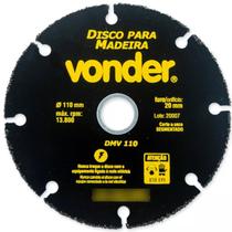 Disco De Corte Madeira Rebolo Vonder Preto P/Serra Marmore 110x20mm- dmv110