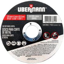 Disco de Corte Metal 4,5x1/32 Preto Ubermann