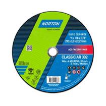 Disco de Corte Metal Classic 9'' Norton - Para Cortes e Desbastes em Geral