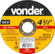 Disco de corte metal dcv 115 x 3,2 x 22,23 vonder Disco de corte metal dcv 115 x 3,2 x 22,23 vonder