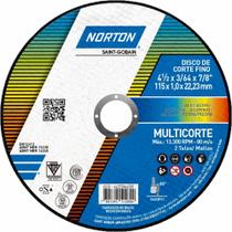 Disco de Corte MultiCorte 115x1,0x22,23mm - 66252846280 - NORTON