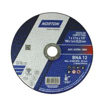 Disco de Corte Norton BNA 12 7 x 1/16 Aço Inox kit 10 peças