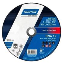 disco de corte norton bna 7 x 1.6 x 22.23mm 25pcs disco de corte norton bna 7 x 1.6 x 22.23mm 25pcs