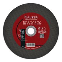 Disco de corte para Aço / Aço Inox 12" Furo 25mm - Galzer Disco de corte para Aço / Aço Inox 12" Furo 25mm - Galzer