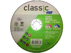 Disco de corte para Aço e Aço Inox 4 1/2" 115 x 1 x x22,23mm AR102 - Classic Norton Disco de corte para Aço e Aço Inox 4 1/2" 115 x 1 x x22,23mm AR102 - Classic Norton
