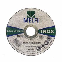 Disco de Corte Para Aço Inox 115x1,0x22,2mm Melfi Cód.0706