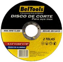 Disco de corte para aço inox 41/2x3/64x7/8" - beltools 10 unidades