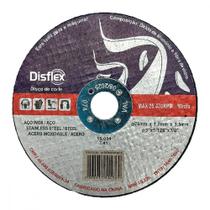 Disco De Corte Para Inox Disflex Extra Fino 3''X1,0X3/8 15.054 - Kit C/10 Disco De Corte Para Inox Disflex Extra Fino 3''X1,0X3/8 15.054 - Kit C/10