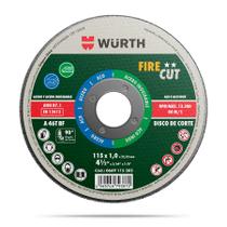 Disco de Corte para Inox Fire Cut 115 x 1,0 x 22,23mm Embalagem com 25 Unidades Wurth 0669115302 Kit Disco de Corte para Inox Fire Cut 115 x 1,0 x 22,23mm Embalagem com 25 Unidades Wurth 0669115302 Kit