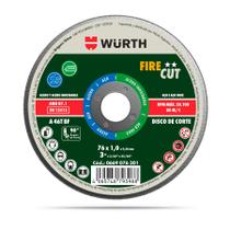 Disco de Corte para Inox Fire Cut 76 x 1,0 x 9,5mm Embalagem com 25 Unidades Wurth 0669076301 Kit Disco de Corte para Inox Fire Cut 76 x 1,0 x 9,5mm Embalagem com 25 Unidades Wurth 0669076301 Kit