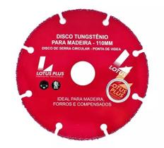 Disco de Corte para Madeira 110 x 22,2mm Esmerilhadeira Tungstenio Lotus Disco de Corte para Madeira 110 x 22,2mm Esmerilhadeira Tungstenio Lotus