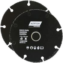 Disco de corte para madeira em tungstênio 110 x 20 mm - Norton