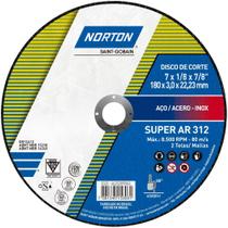 Disco de corte para metal 7" x 1/8" x 7/8" - AR312 - Norton