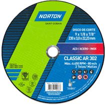 Disco de corte para metal 9"x 1/8"x 7/8" - Classic Disco de corte para metal 9"x 1/8"x 7/8" - Classic