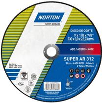 Disco de corte para metal 9" x 1/8" x 7/8" - Super - Norton Disco de corte para metal 9" x 1/8" x 7/8" - Super - Norton