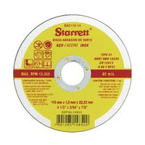 Disco De Corte Para Metal Aço Inox 4.1/2" Dac115-14 Starret