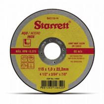 Disco de corte para metal e inox 115 x 1 x 22,2 mm - Starrett Disco de corte para metal e inox 115 x 1 x 22,2 mm - Starrett