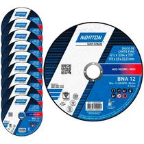 Disco de Corte para Metal e Inox 4.1/2 POL BNA 12 Kit com 10 Unidades NORTON