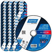 Disco de Corte para Metal e Inox 4.1/2 POL BNA 12 Kit com 50 Unidades NORTON