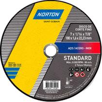 Disco de corte para metal e inox 7 x 1,6 x 7/8" - Standard Disco de corte para metal e inox 7 x 1,6 x 7/8" - Standard