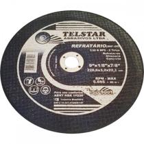 Disco De Corte Para Refratario Telstar 9 X 1/8 X 7/8 2 Telas 302211 - Kit C/5 Disco De Corte Para Refratario Telstar 9 X 1/8 X 7/8 2 Telas 302211 - Kit C/5
