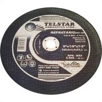 Disco De Corte Para Refratario Telstar 9 X 1/8 X 7/8 2 Telas 302211 - Kit C/5 Disco De Corte Para Refratario Telstar 9 X 1/8 X 7/8 2 Telas 302211 - Kit C/5