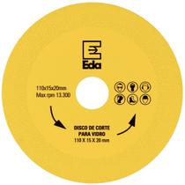 Disco De Corte Para Vidro 110Mm X 20Mm Cerâmica Porcelanato