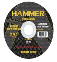 Disco de Corte Profissional Aço/Inox Hammer 180mm Extra Fino