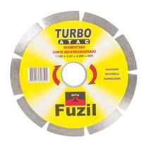 Disco de Corte Seco/ Refrigerado Diamantado Segmentado Turbo Atac Para Concreto E Granito 110mm X 20mm Fuzil Disco de Corte Seco/ Refrigerado Diamantado Segmentado Turbo Atac Para Concreto E Granito 110mm X 20mm Fuzil