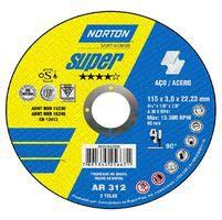 Disco de Corte Super para Metal AR312 115 X 3.0 X 22.23mm - NORTON (66252842856)