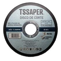 Disco de corte tamanho 115mm para esmerilhadeira Tssaper Disco de corte tamanho 115mm para esmerilhadeira Tssaper
