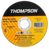 Disco de Corte Thompson 7P 178X1,6X22,2mm Aço/Inox Embalagem com 10 Unidades