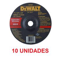Disco de Desbaste 180X6.4X22mm Aço Dewalt DW44580 - 10 Unidades Disco de Desbaste 180X6.4X22mm Aço Dewalt DW44580 - 10 Unidades