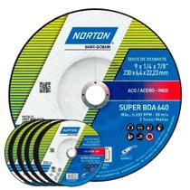 Disco de Desbaste 9 Pol Furado 7/8 Pol 10 Unidades NORTON