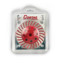 Disco de Desbaste Diamantado Turbo Cortag 115MM para Esmerilhadeira Angular 13.000 RPM Rosca Interna M14 Camada 2MM Corte Seco Profissional