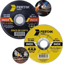 Disco De Desbaste Metal Aço Ferro Inox + Disco De Corte Disco De Desbaste Metal Aço Ferro Inox + Disco De Corte