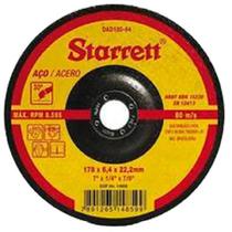 Disco de Desbaste p/ Ferro 7" 1/4" x 7/8" - Starrett DAD180-64X - 6un
