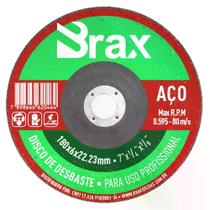 Disco de desbaste para Aço 7" 180 x 6.0 x 22,23mm - Brax Disco de desbaste para Aço 7" 180 x 6.0 x 22,23mm - Brax