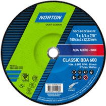 Disco de desbaste para aço 7"x 1/4"x 7/8" - BDA 600