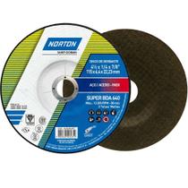 Disco de desbaste para metal 4.1/2 x 1/4 x 7/8" - Super - Norton Disco de desbaste para metal 4.1/2 x 1/4 x 7/8" - Super - Norton