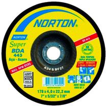 Disco de Desbaste para Metal 7" Norton 117,8x4,0x22,23mm - BDA443