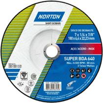 Disco de desbaste para metal 7" x 1/4" x 7/8" - BDA640 - Norton