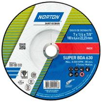 Disco De Desbaste Super Inox 180x6,4x22,23mm Norton BDA360 66252842943 Disco De Desbaste Super Inox 180x6,4x22,23mm Norton BDA360 66252842943
